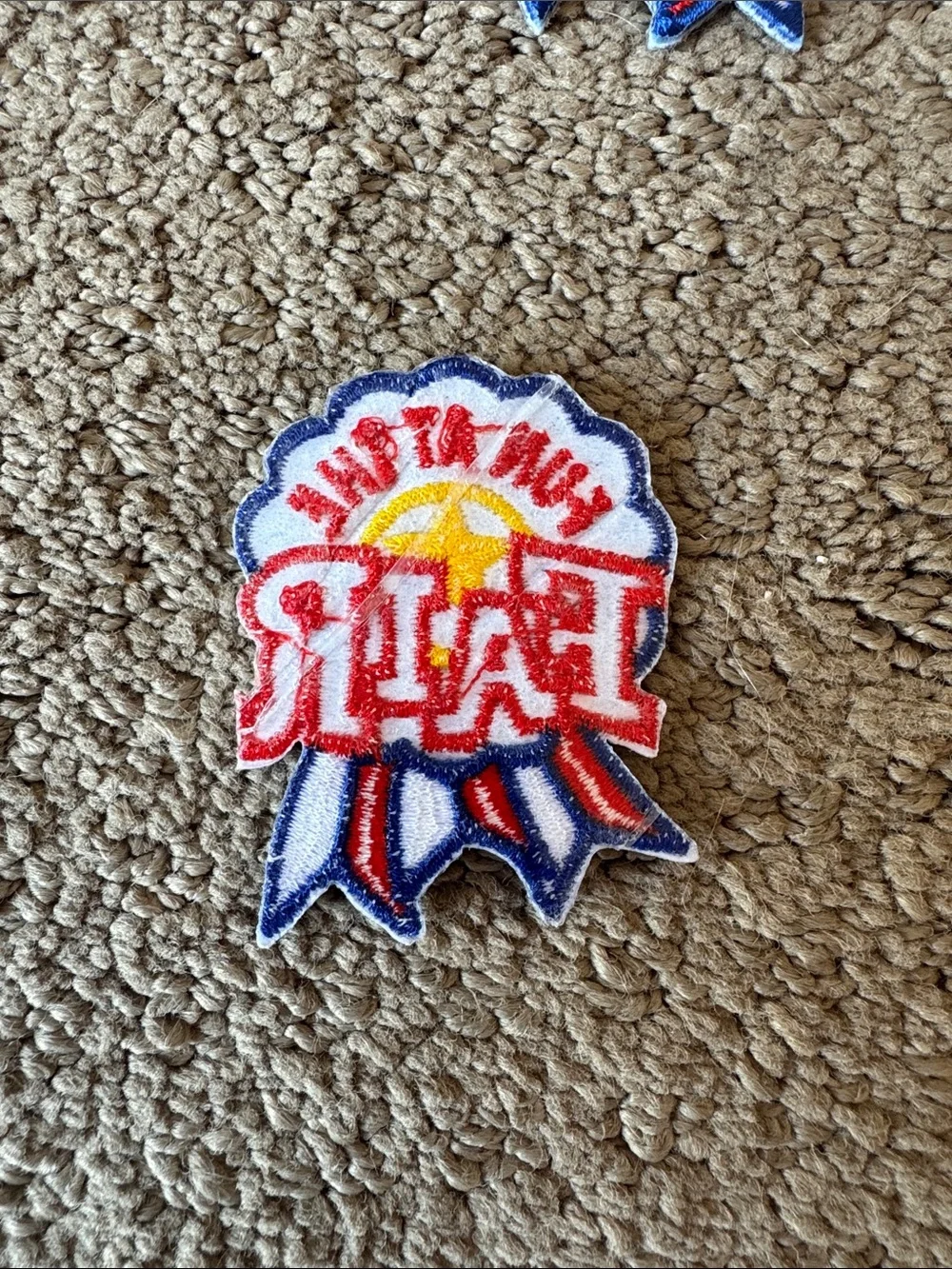 Fun at the Fair Kids Iron-On Patch - Red, Blue & Yellow